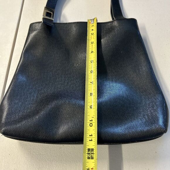 ROGANI Black Italian leather bag Gold Buckle Vintage Authentic Italy - Picture 11 of 13